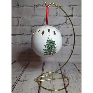Vintage Spode Christmas Tree‎ 3 1/2" Pomander Potpourri Round Ornament